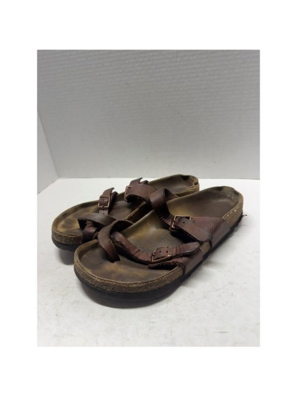 Birkenstock Mayari Oiled Leather Sandals Tobacco Brown 36 L5 M3